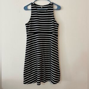 Nic + Zoe Striped Black & White Sleeveless Tank Dress, Great condition, Medium